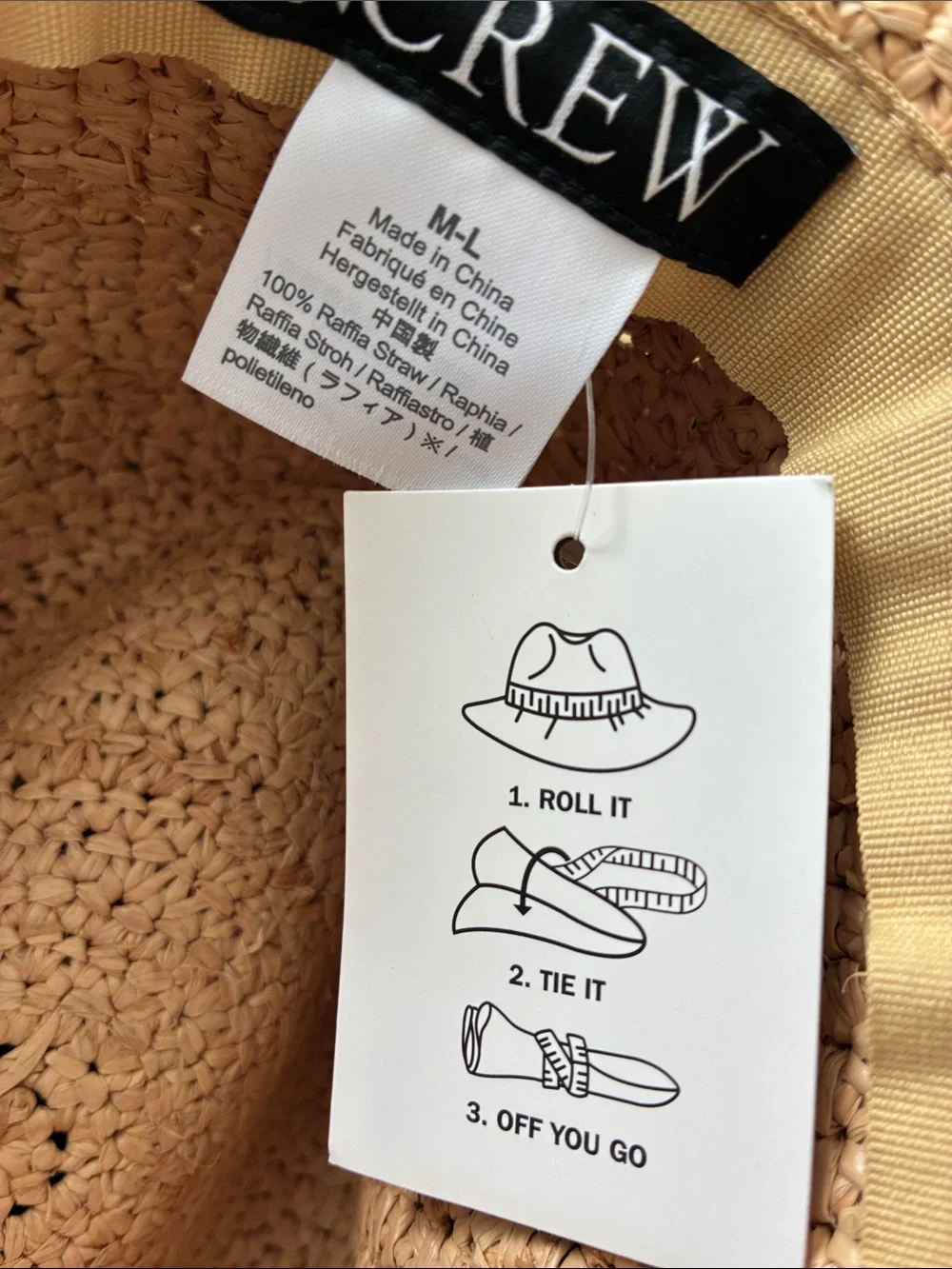 J.Crew Natural Raffia Straw Sun Hat - Beige